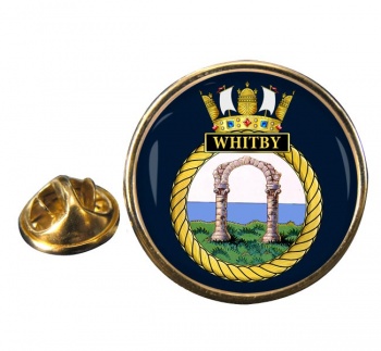 HMS Whitby (Royal Navy) Round Pin Badge
