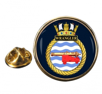 HMS Wrangler (Royal Navy) Round Pin Badge