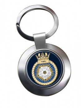 HMS York (Royal Navy) Chrome Key Ring