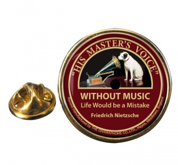 Record Label Round Pin Badge
