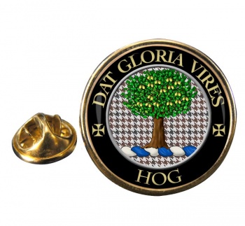 Hog Scottish Clan Round Pin Badge