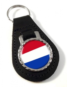 Netherlands Nederland Leather Key Fob