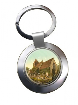 Hollington Church Sussex Chrome Key Ring