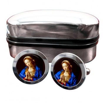 Blessed Virgin Mary Round Cufflinks