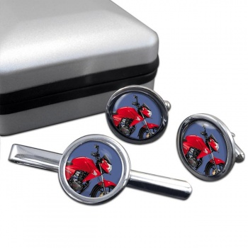 Honda CB Cufflink and Tie Clip Set