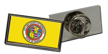 Honolulu HI Flag Pin Badge