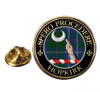 Hopkirk Scottish Clan Round Pin Badge