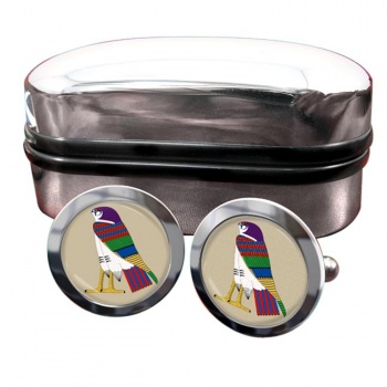 Horus God of the Sky Round Cufflinks