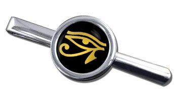 Eye of Horus Gold Round Tie Clip