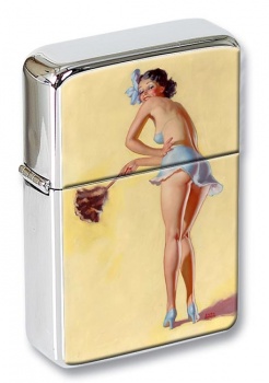 Housemaid Pin-up Girl Flip Top Lighter