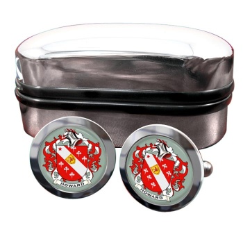 Howard Coat of Arms Round Cufflinks