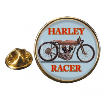 Harley Racer Round Lapel