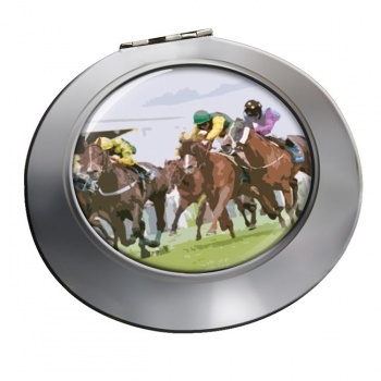 Horse Racing Chrome Mirror