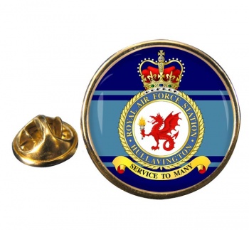RAF Station Hullavington Round Pin Badge