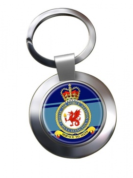 RAF Station Hullavington Chrome Key Ring
