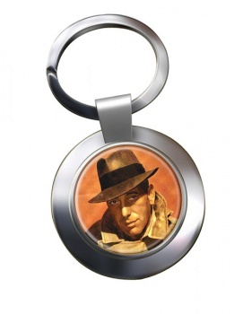 Humphrey Bogart Chrome Key Ring
