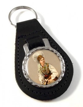 A Hungarian Woman Leather Key Fob