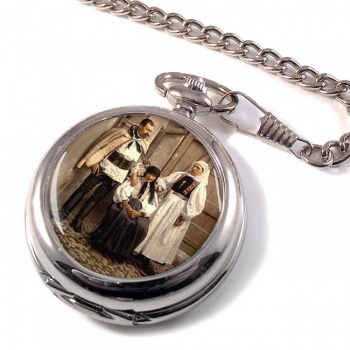 Hungarian National Costume Pocket Watch