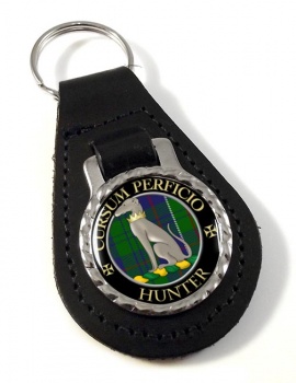 Hunter Scottish Clan Leather Key Fob