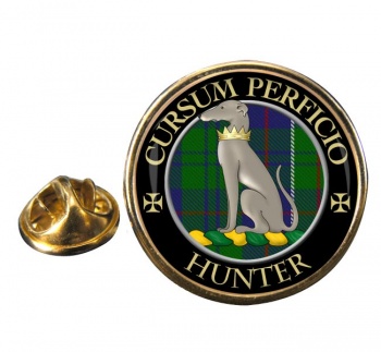 Hunter Scottish Clan Round Pin Badge