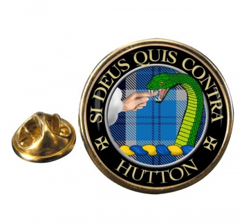 Hutton Scottish Clan Round Pin Badge