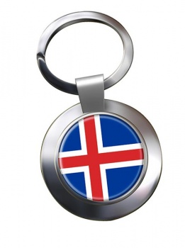 Iceland Island Metal Key Ring