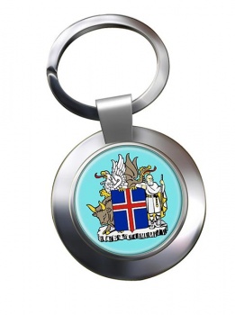 Skjaldarmerki Islands (Iceland) Metal Key Ring