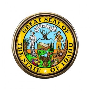 Idaho Round Pin Badge