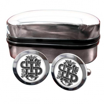 Christogram Entwined Round Cufflinks