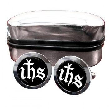 Monogram of Jesus Round Cufflinks