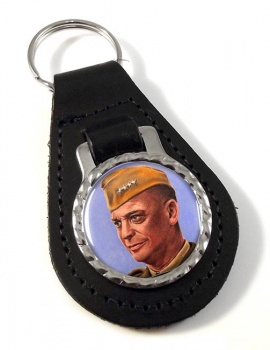 General Eisenhower Leather Key Fob