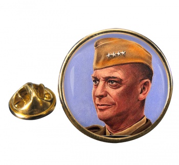 General Eisenhower Round Pin Badge