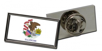 Illinois Flag Pin Badge