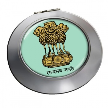 India Crest Round Mirror