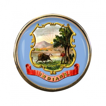 Indiana Round Pin Badge