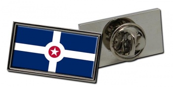 Indianapolis IN Flag Pin Badge