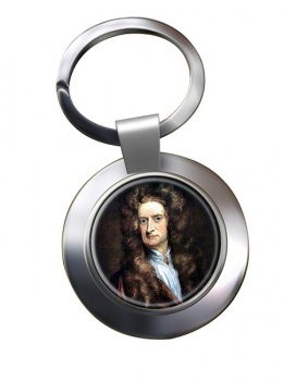 Sir Isaac Newton Chrome Key Ring