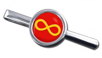 Infinity Symbol Yellow Round Tie Clip