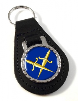 Masonic Lodge Inner Guard Leather Key Fob