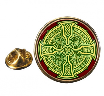 Irish Celtic Cross Pin Badge