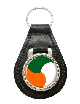 Irish Defence Forces Roundel Leather Key Fob
