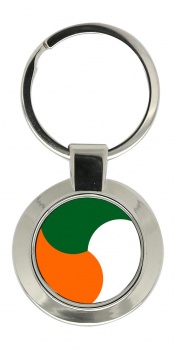 Irish Defence Forces Roundel Chrome Key Ring