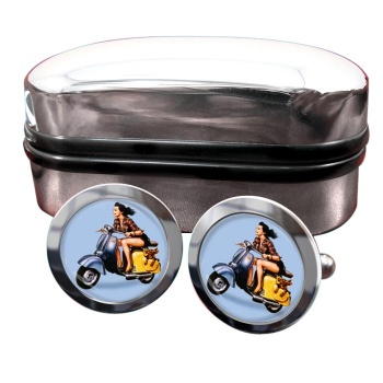 Iso Scooter Round Cufflinks