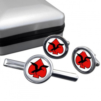 133 Squadron IAF Round Cufflink and Tie Clip Set