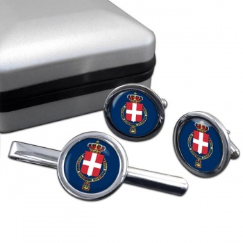 Regno d'Italia (Italy) Round Cufflink and Tie Clip Set