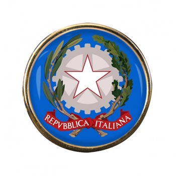 Stemma Italiano (Italy) Round Pin Badge