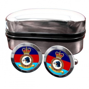 Joint Aircraft Recovery and Transportation Squadron Round Cufflinks