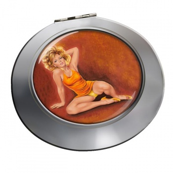Jeanette Pin-up Girl Round Mirror