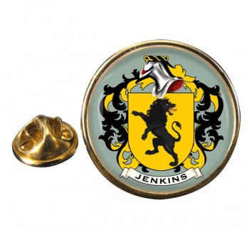 Jenkins Coat of Arms Round Pin Badge