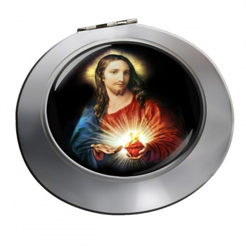 Sacred Heart of Jesus Chrome Mirror
